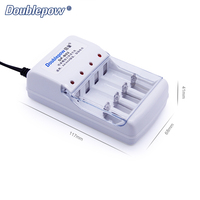 Doublepow 4 fentes 1.2V AA AAA NI-MH NI-CD chargeur de batterie rechargeable avec prise US/UK/EU/AU