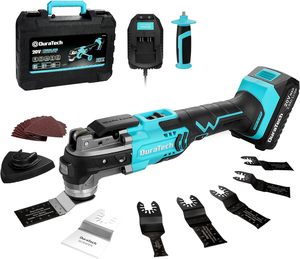 20V Cordless Oscillating Multi Tool With Quick Change Accessories Cutter Sanding <b>Grout</b> <b>Removing</b> Set - Product Image 1