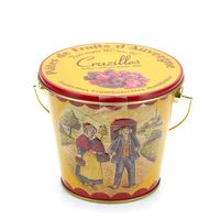 Cadeau Offre Spéciale en métal de qualité alimentaire 0.5/1/2/3.5/6.5 gallons seau à pop-corn conteneur de boîte de conserve pour emballage pour stockage de pop-corn