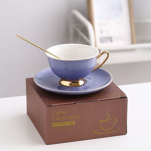 Fabricants en gros anglais tasse à café et soucoupe de luxe créative avec poignée en or couleur tasse à thé de l'après-midi - Product Image 6