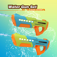 Pistolet à eau électrique automatique recharge à un bouton avec lumières LED, pistolet à eau électrique haute capacité pour les batailles d'eau d'été