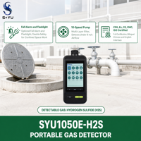 SYU1050E-H2S Lampu Alarm Jatuh Pompa 10-Kecepatan Bersertifikasi Ex Ia Sensor Elektrokimia Hidrogen Sulfida H2S Detektor Gas Beracun Cerdas