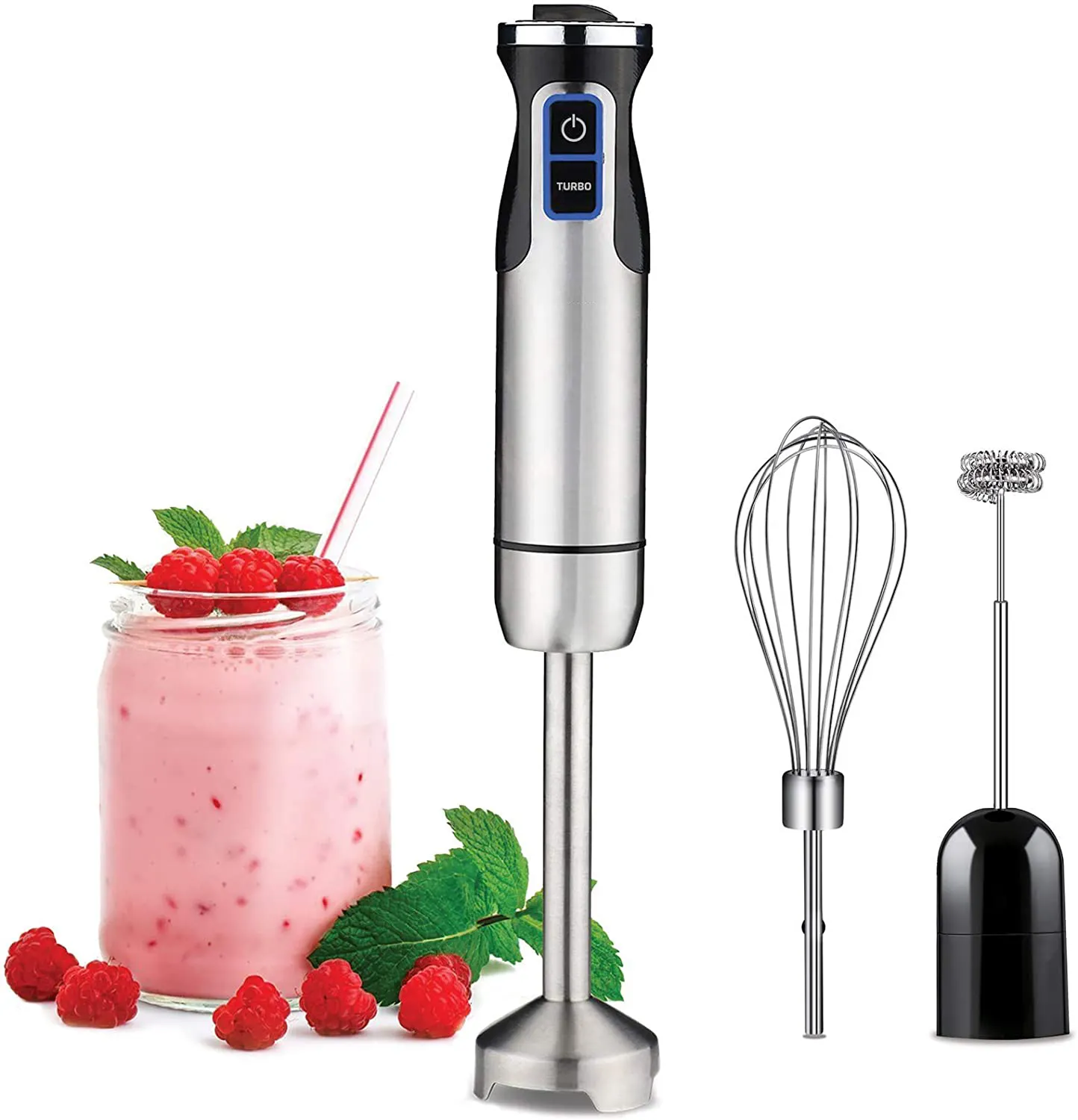 Set Blender Tangan Celup Stik Elektrik, Multifungsi Dapat Dilepas