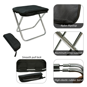 Camping <strong>Folding</strong> Stool Pocket <strong>Chair</strong> Supports up to 300 Lbs Compact <strong>Chair</strong> Collapsible <strong>Chair</strong> for Hiking, Fishing - Product Image 2
