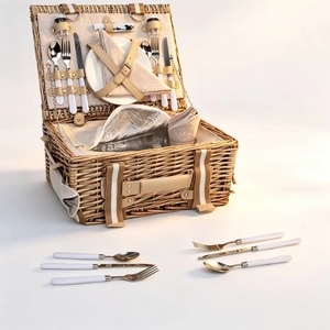 Cesta de Picnic para Playa, Cesta con Tapa Cuadrada o Redonda, para Acampar al Aire Libre, Playa, Citas Románticas, Día de San Valentín - Product Image 1