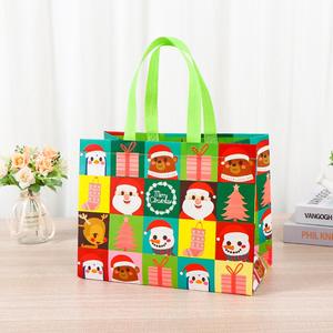 Noel olmayan dokuma alışveriş çantaları toplu çevre dostu kullanımlık bakkal Tote tatil hediye ambalaj perakende mağaza promosyon - Product Image 3