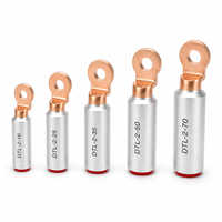 Cosses de câble bimétalliques cuivre-aluminium DTL-2 étanches à l'huile 16-500mm² pour fils en aluminium, certifiées CE RoHS