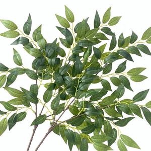 Venta al por mayor de hojas verdes artificiales, hojas de <span class=keywords><strong>Olmo</strong></span>, hojas de baniano francés, ramas, decoración de boda para el hogar - Product Image 6