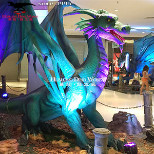 A grandezza naturale Animatronic Flying <span class=keywords><strong>Dragon</strong></span> Metal statua per la scuola centro commerciale Area pubblica asilo nido aeroporto o asilo - Product Image 3