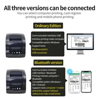 Xprinter XP-365B imprimante d'étiquettes imprimante de codes à barres thermique imprimante d'autocollants papier 20-80mm pour Windows/Linux