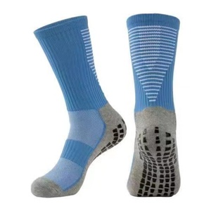 Factory Direct Youth Adult Mid-Cut Football <b>Socks</b> Custom Colors 100% Cotton Reinforced Terry Cushion Anti-Slip <b>Grip</b> Sports - Product Image 5