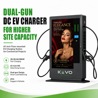 Affichage publicitaire 65 pouces à double écran avec gestion de contenu à distance, chargeur de VE DC 30kW-80kW pour utilisation multi-sites