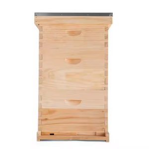 Colmena de abejas de madera de 3 capas <span class=keywords><strong>2</strong></span> Deep y <span class=keywords><strong>1</strong></span> Super Box 10 Frame Colmena <span class=keywords><strong>Langstroth</strong></span> pulida con marco y base - Product Image 1