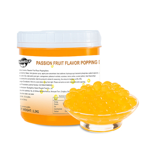 Top Seller 1.2kg Maracujá Popping Boba Bubble Tea Ingredientes para Chain Store Use Excelente Solução de Bebidas - Product Image 1