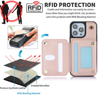 Nouvelle conception 2025 – Étuis et sacs de téléphone en cuir PU style femme pour iPhone 17 16 15 14 13 12 Pro Max