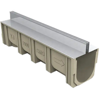 Caniveau de drainage extérieur en béton polymère léger de type U, taille personnalisée 150*270mm, pour eaux pluviales