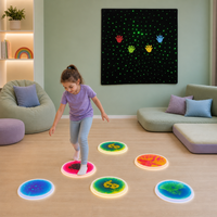Jouet d'intégration sensorielle, pierres d'équilibre lumineuses LED liquides, tapis de jeu changeant de couleur, dalles de sol liquides interactives