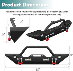 <span class=keywords><strong>Precio</strong></span> de fábrica OEM Parachoques delantero Fit 2007-2024 <span class=keywords><strong>Jeep</strong></span> Wra-ngler JK JL JKU JLU & Gladiator JT Parachoques delantero de alta calidad - Product Image 3