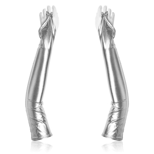Long Sexy PU cuir <span class=keywords><strong>gants</strong></span> SM menottes bras manches adulte jeu retenue Sex Toy pour femmes discothèque robe accessoires - Product Image 3