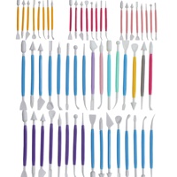 Outils de poterie, ensemble de 8 pièces avec outils de gaufrage pour pâtisserie en plastique, dans des sacs OPP, modèle 100001-70, fabriqué en Chine