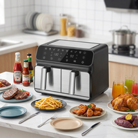 Friteuse à air numérique double zone 8L avec deux paniers, cuisinière électrique profonde pour usage domestique - Vente en gros usine
