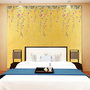 Mural de Pared Bordado a Medida con Diseño Floral y de Aves, Decoración Tradicional para el Hogar, Revestimiento de Pared para TV, Rectangular - Product Image 4