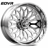 Jantes forgées EVOR, jantes à profil profond simple, polies, 22, 24, 26 pouces, personnalisées pour camionnette