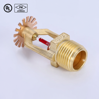 Tête de sprinkler suspendue en cuivre homologuée FM, à réponse standard, en laiton, pour système de protection incendie commercial