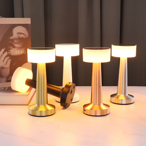 Dimmbare Retro Metall LED Nacht lampe Modernes Design Schnur loses und wiederauf lad bares kreatives Geschenk Drahtlose Beleuchtung Eisen Atmosphären lampen - Product Image 5