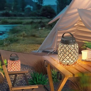Solar <b>Camping</b> Lamp 5-8W Portable <b>Rechargeable</b> Table Light Outdoor Patio Garden Terrace Ambient <b>Lantern</b> - Product Image 1