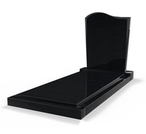 Pierre tombale plate en granit noir de style américain à biseau, pour monuments funéraires et commémoratifs, en promotion - Product Image 4