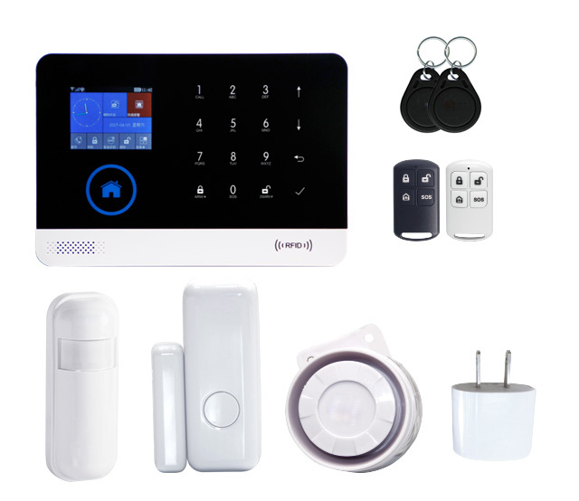 Tuya 2.4GHz WiFi GSM Home Burglar Security Alarm System 50-100m Detection Range 99 Sensors CE Certified Multi-language