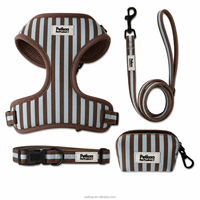Muestra Gratuita de Fabricantes: Conjuntos de Correas y Collares para Perros con Diseño de Rayas y Lujo, Personalizables para Perros Pequeños y Grandes