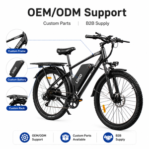 Vélo de montagne électrique à moteur haute vitesse, 27,5 pouces, autonomie de 108 km, pour les livraisons longue distance, logo personnalisable - Product Image 1