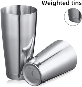 Shakers à cocktails en acier inoxydable, mélangeurs à vin, shakers Boston pour barman, équipement de barman, shakers à martini 750/600 ml - Product Image 2