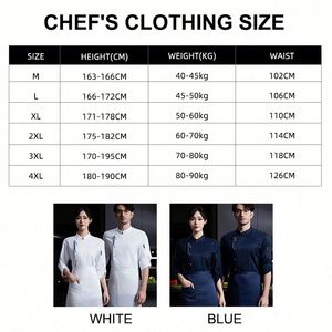 <b>Jacket</b> Light Jamaican Work Styles Blue <b>Chef</b> Uniform Chiffon Fabric Custom Logo Unisex Long Sleeve Hand Rolled Buttons - Product Image 3