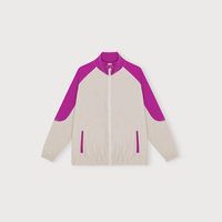 Veste de sport légère à col montant et fermeture éclair intégrale pour femme, idéale pour la course en extérieur, la gym et le fitness
