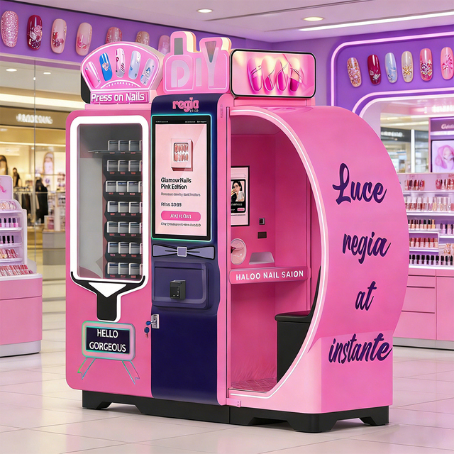 Haloo Vending Machine Manufacturer Somatosensory Camera 3D Nail Printing Vending Machine Automated Nail Art Printer Machine