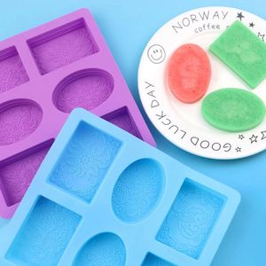 Wholesale 6 Cavities Eco-Friendly Reusable Silicone Round <b>Cake</b> Rice <b>Mold</b> Candle Soap <b>Mold</b> Ice Cube Trays - Product Image 6
