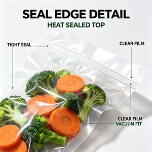 Food Grade Vacuum Pouch BPA Free Resealable Zip Lock Bag Clear View Leak Proof Fresh Food Storage - Product Image 4