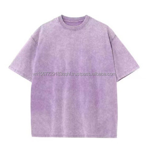 Personalizado 230gsm 100% algodón para hombre Camiseta lavada Vintage desgastado pesado tejido de punto de gran tamaño personalizable - Product Image 4