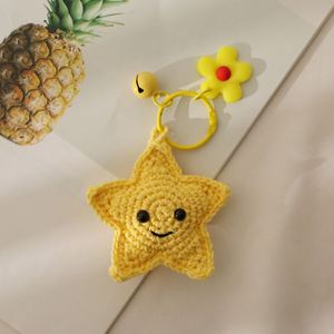 New Arrival Cute Star Moon Sun <b>Key</b> <b>Chain</b> Knitted Pendent Bag Accessories Decor Crochet Keychain Handmade Crocheted Star Keychain - Product Image 5