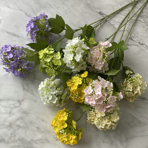 Promise Colorful Customized 2-Head Snowball Flores sueltas artificiales Nuevo diseño para decoración del hogar y arreglos de hortensias de boda - Product Image 3