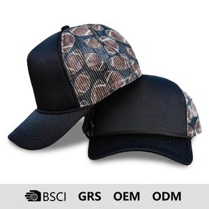 Wholesale 5 Panel Sports Mesh Baseball Caps for Women Men Casual Summer Trucker <b>Hats</b> 3D Embroidery Foam Rope Checkered Plaid - Product Image 1