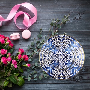 Plato de cerámica de alta calidad, vajilla de fibra, juegos de vajilla de porcelana, <span class=keywords><strong>en</strong></span> venta - Product Image 5