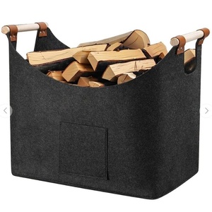 Sac de transport écologique en feutre pour bûches, pochette de rangement épaissie en non-tissé pour bois, panier organisateur en feutre pour allumettes de cheminée - Product Image 6