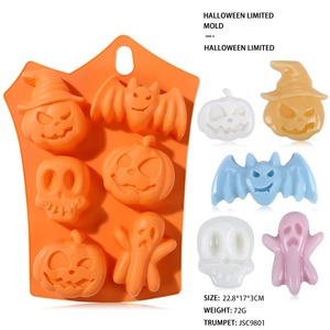 Molde de Silicona 3D para Fondant de Halloween, Diseño Espeluznante y Adorable, para Decoración de Pasteles, Barras de Chocolate y Manualidades - Product Image 3