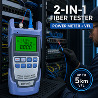 Puissancemètre optique avec VFL lumière rouge, testeur de fibre tout-en-un, mini OPM rechargeable pour l'installation FTTH et la maintenance des réseaux