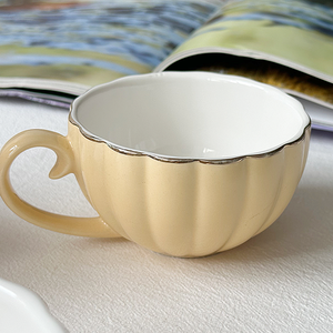 Tazza da <span class=keywords><strong>caffè</strong></span> in ceramica a forma di zucca tazza da <span class=keywords><strong>caffè</strong></span> 250ml elegante tazza da tè <span class=keywords><strong>supporto</strong></span> personalizzazione - Product Image 6