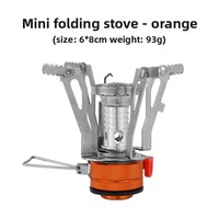 Réchaud de camping miniature intégré pour la randonnée en plein air, brûleur portable pour pique-nique avec allumage piézoélectrique pour le camping et la randonnée en extérieur